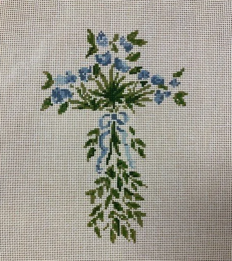 Camilla Moss Blue Floral Cross